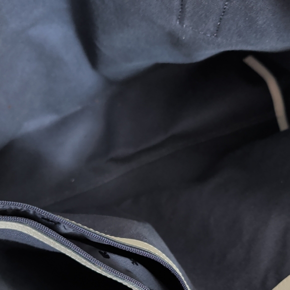 kate spade Canvas Tote with Navy Patent Base - Picture 2 of 9